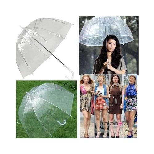 40pcs 34" Big Clear Cute Bubble Deep Dome Umbrella Gossip Girl Wind Resistance lin2432