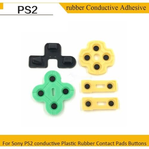1set/5pcs Conductive Rubber Pads Silicone Buttons Contact Replacement For Sony Play Station 2 PS2 controller