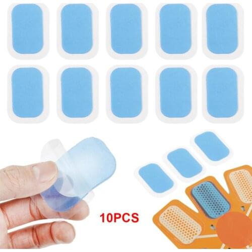 10PCs Muscle Training Gel Sticker Replecaable Inirritative Hydrogel Mat Pad High Adhesion Exercise Patch For Abdominal Training