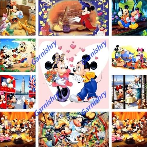 Mickey Minnie 5D DIY Diamond Painting Disney Diamond Embroidery Cross Stitch Kits Mosaic Kids Room Decor Handmade Gift