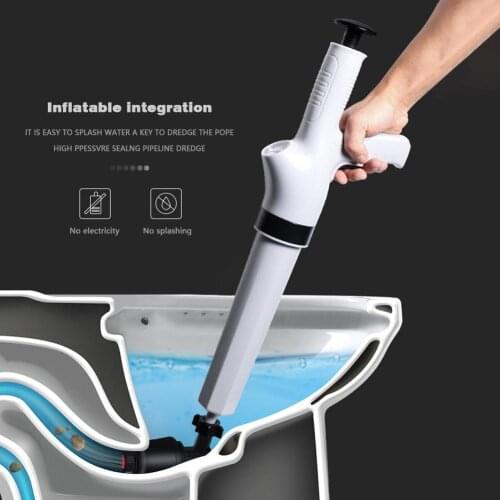 Toilet Plungers Drain Unblocker High Pressure Air Drain Blaster Cleaner Powerful Manual Pneumatic Dredge Equipment Clogged Pipe