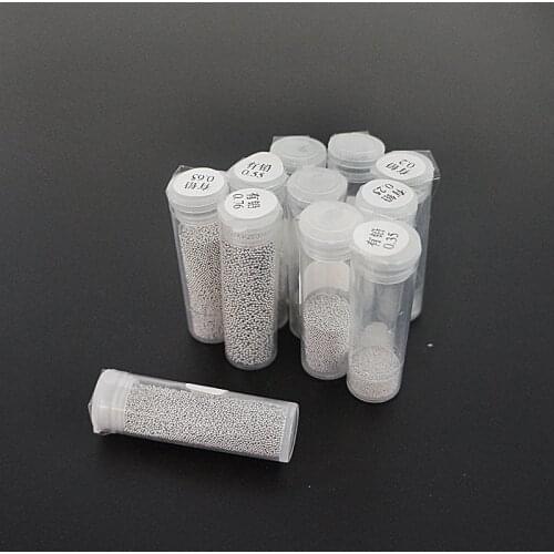 BGA Solder Ball 25K 0.2mm 0.25mm 0.3mm 0.35mm 0.4mm 0.45mm 0.5mm 0.55mm 0.6mm 0.65mm 0.76mm Leaded Tin for BGA Reballing Station