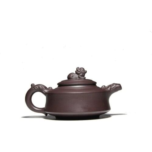 Yixing purple clay pot artisan, handmade turnaround dragon pot, purple clay teapot, travel tea set gift customization