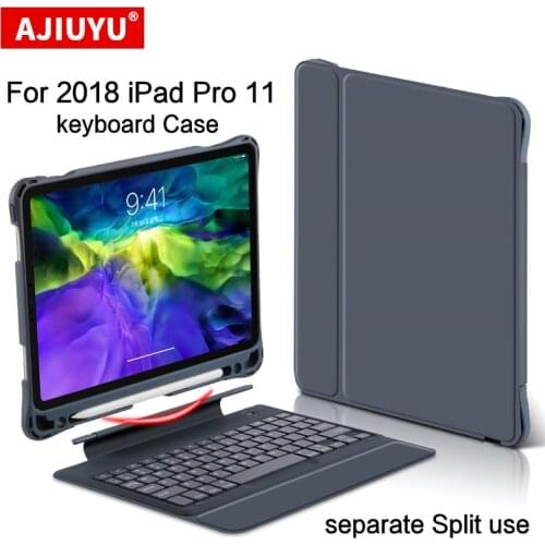AJIUYU keyboard Case For iPad Pro 11 inch 2018 Tablet Wireless separate Bluetooth keyboard air4 10.9 inch Protective Smart Cover