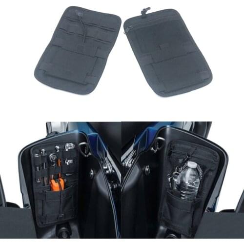 Motorcycle Black Saddlebag Organizer Hard Bags Storage For Harley Street Road Glide Electra Glide Touring