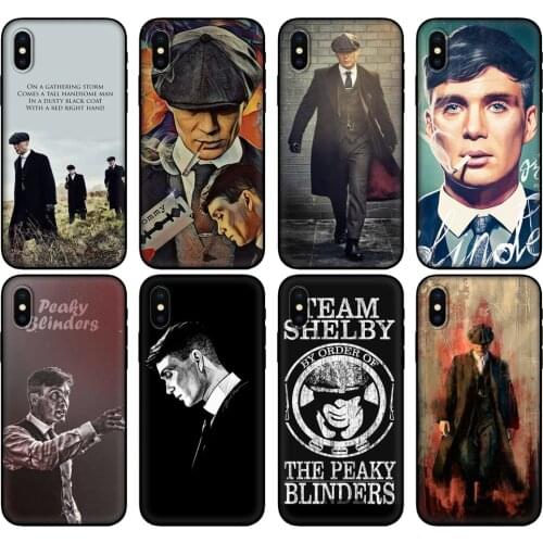 Black tpu case for iphone 5 5s se 6 6s 7 8 plus x 10 cover for iphone XR XS 11 pro MAX case Peaky Blinders