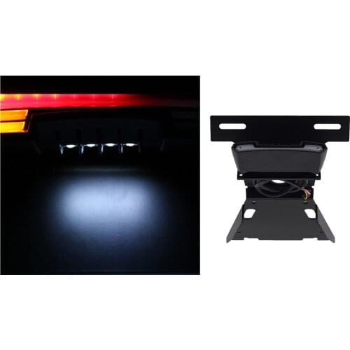 Registration License Plate Frame Holder LED Tail Light Lamp for BMW R Nine T 2014‑2021 Metal Motorcycle Accessories