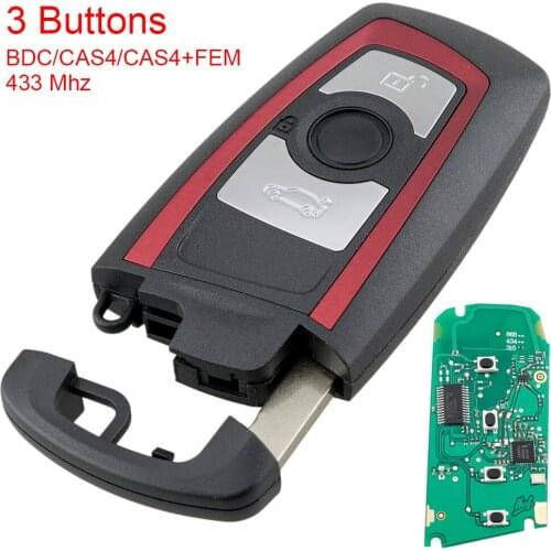 3 Buttons Remote Smart And Intelligent Key Fob 433MHz with R/C Function Fit for BMW 5 7 F Series FEM / BDC CAS4 CAS4