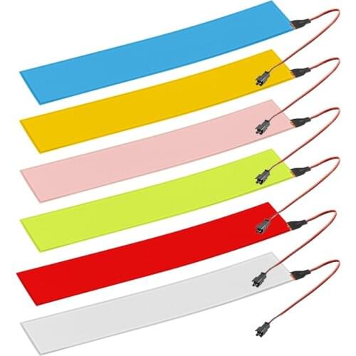 12V Flexible EL Light Panel Electroluminescent Back Light Strip Lamp with Inverter 30x5cm Car Accessories for Home Car Party