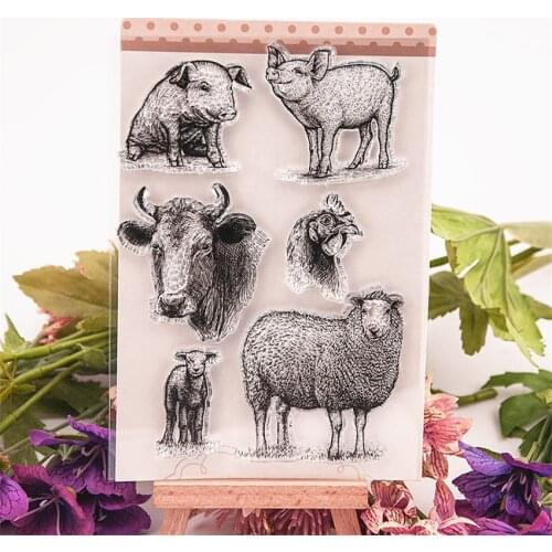 Hot selling animal transparent clear stamp / silicone seal roller stamp DIY scrapbook album / card production