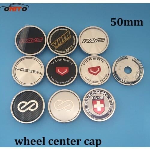 Good quality 4pcs/set 50mm Wheel Center Rim Hub Cap Cover Hubcap Tyre Trim for HRE RAYS VOSSEN Wheel Center Cap car styling