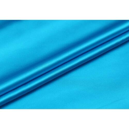 Howmay 100% pure silk fabric satin 16.5m/m 114cm 45" blue 23# color for scarf womens dress bedding sheet pillowcase