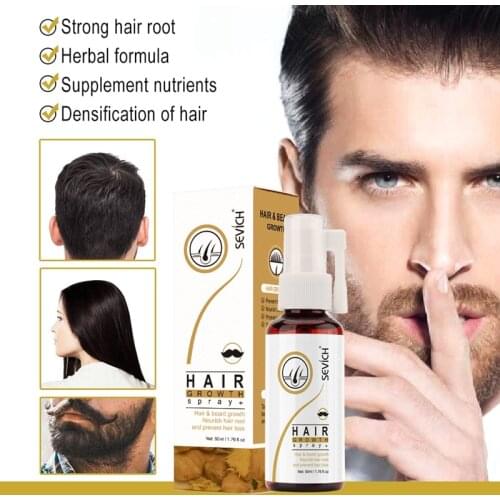 Sevich 50ml Ginger Hair Rapid Growth Spray Anti Hair Loss Dense Hair Repair Damage Hair Serum Natural Organic Hair Care Spray