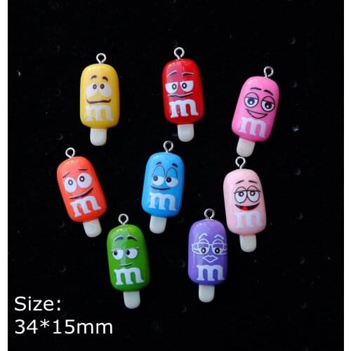 Kawaii M Candy Charms Bracelets Necklace Earring Jewelry Making Flat Back Cabochon Pendants