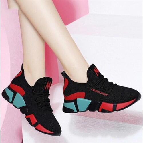 LZJ 2019 Spring Women Fashion Mesh Lace-up Sneakers Vulcanized Shoes Ladies Casual Shoes Breathable Walking Mesh Flats New