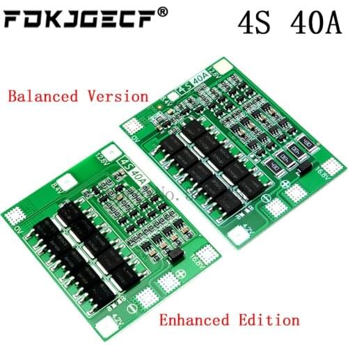 4S 40A Li-ion Lithium Battery 18650 Charger PCB BMS Protection Board with Balance For Drill Motor 14.8V 16.8V Lipo Cell Module