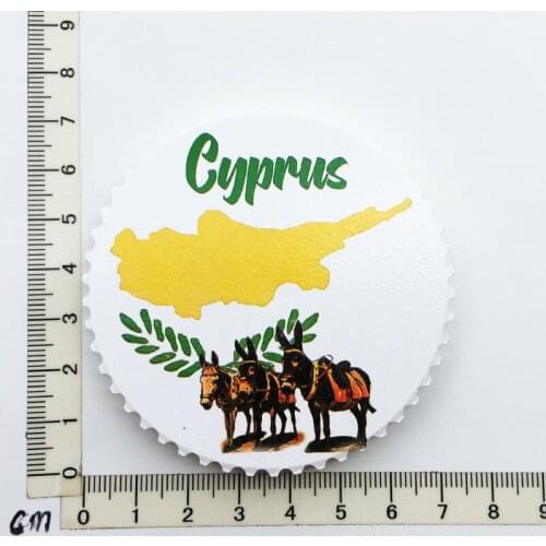Cyprus)Fridge Magnet Creative Travel Commemorate Crafts 33D Ornaments Magnetism Resin Material Refrigerator Stickers