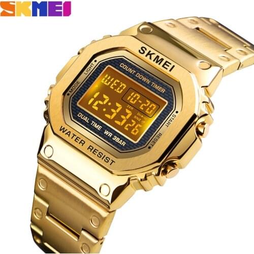 Fashion Retro Stainless Steel Quartz Wristwatches Mens Quartz Wristwatch Water Resistant LED Digital Watch Relogio Masculino