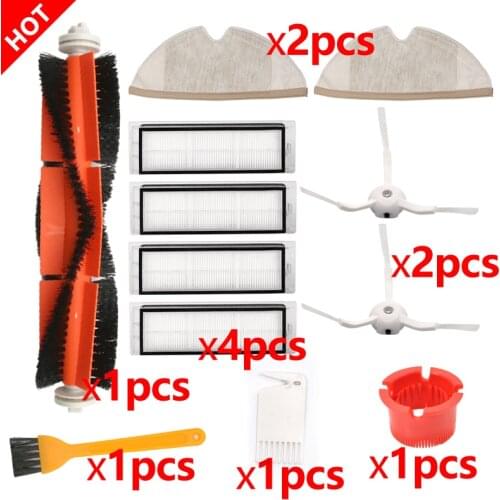 Main brush Hepa Filter Side brush Mop cloths Kit for Xiaomi mijia robot roborock s50 s51 S55 T4 T6 xiaowa roborock 2