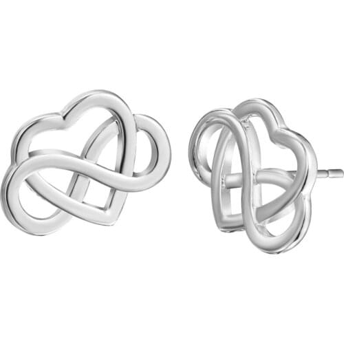 Fashion Celti Heart Stud Earrings Simple Wedding Big Love 8 Endless Infinty Earrings For Women Girls Cheap Fashion Earring
