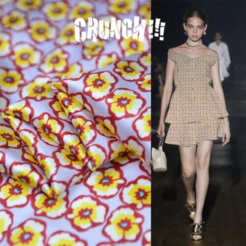 Mini floral print silk stretch satin fabric silk Charmeuse fabric 135cm width,SSC449