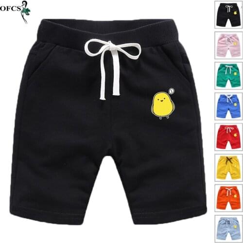 Hot Summer Cool Boys Girls Shorts Kids Candy Color Beach Loose Childrens Shorts Casual Pants Cotton & Linen Comfortable 2-12Yrs