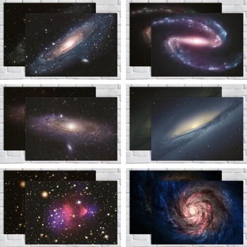 Solar earth Starry galaxies /kraft paper/Wall stickers/cafe bar poster/Retro Poster/decorative painting