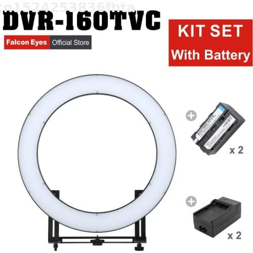 Falcon Eyes LED Selfie Beauty Ring Light 32W Continuous Lighting For Youtube/Photo/Video/Studio Fotografia DVR-160TVC Kit Set
