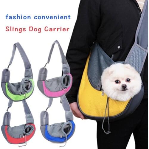 Comfort Pet Carrier for Dog cat Outdoor Travel Handbag Pouch Mesh Oxford Single Shoulder Bag Tote Pouch with Adjustable Strap