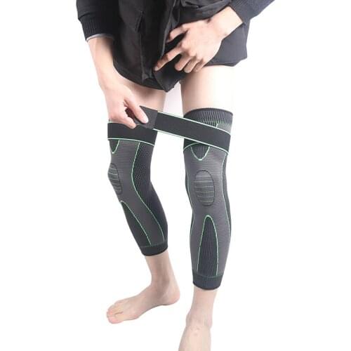 Knitted Sports Straps Pressurized And Lengthened Knee Pads Unisex Fall And Winter Leg Protection Basketball Warm Knee Pads