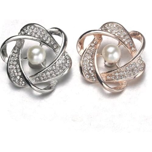 Top Quality Wholesale Rose Gold Snap jewelry 18mm women metal crystal snaps button jewelry bracelets&bangles for women 6867