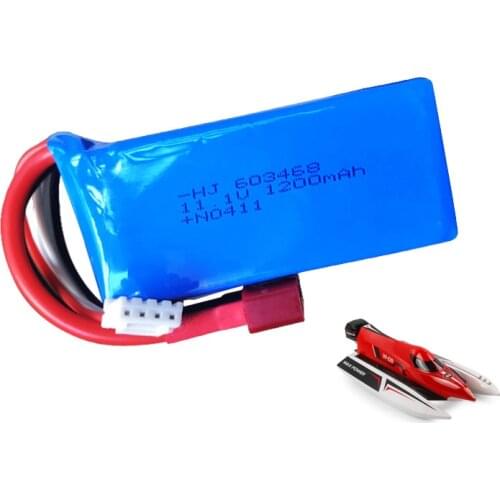 11.1V 1200mAh 30C 3S Lipo Battery for WLtoys WL915 Rc Boat High Speed Vehicle F1 Racing Boat Parts RC Battery