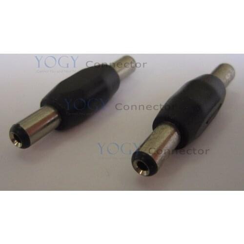 5pcs male dc jack to male converotor, dc plug 5.5*2.1mm to dc plug 5.5*2.1mm