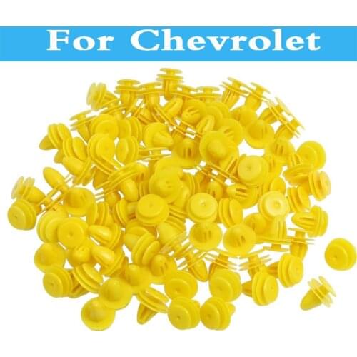50pcs Yellow Plastic Rivet Car Door Push Clip For Chevrolet Cobalt Aveo Blazer Cavalier Celta Classic Camaro Caprice Captiva