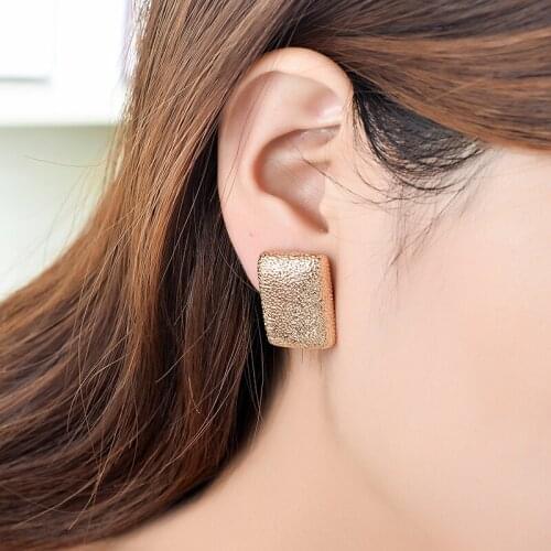 6PCS New womens fashion contracted creative rectangle ear clip without ear pierced earrings gift jewelry