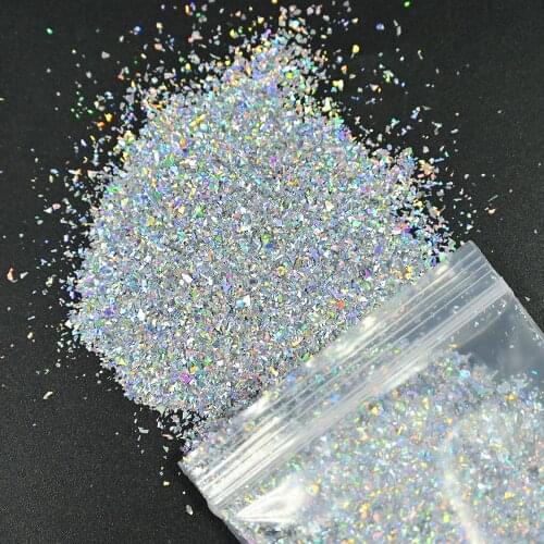 50g/Bag 12 Colors Nail Art Glitter Sequins Holographic Irregular Laser Chunky Nail Flakes Makeup Face Body Spangles TY#S78