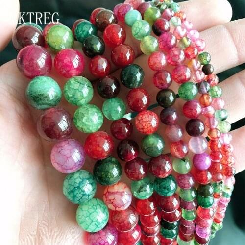 Natural Stone Tourmaline carnelian Beads Round Loose Spacer Beads For Jewelry Making 4/6/8/10/12mm DIY Bracelets Accessories 15"