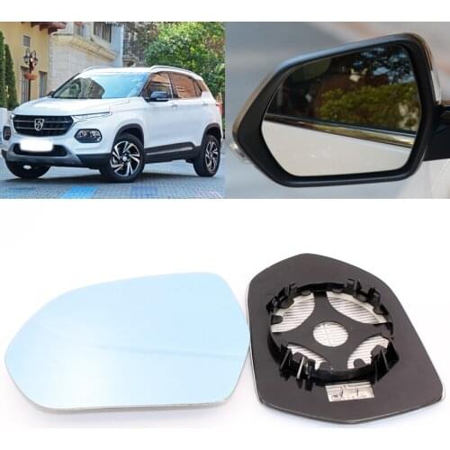 For BAOJUN 510 Car Side View Door Wide-angle Rearview Mirror Blue Glass With Base Heated 2pcs