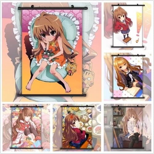 Home Decor Modern Toradora Aisaka Wall Artwork Picture Plastic Scroll Hanging Anime Painting Print Canvas Poster For Living Room