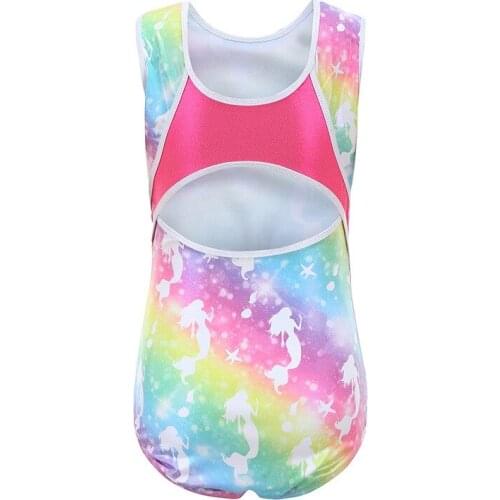 Girls Gymnast Kids Teens Training Dance Costume Sleeveless Bodysuit Outfits Athlete Gymnastics Leotards Ballet