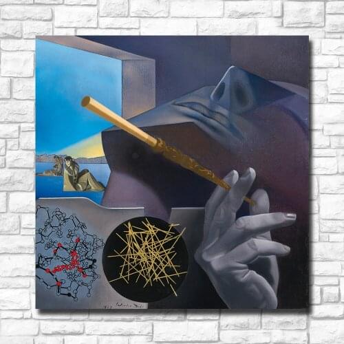 Oil Painting Dali Smoker Pierrot and Columbine Blue Sky For Home Decor On Canvas Modern Wall Art Canvas Print Canvas Painting