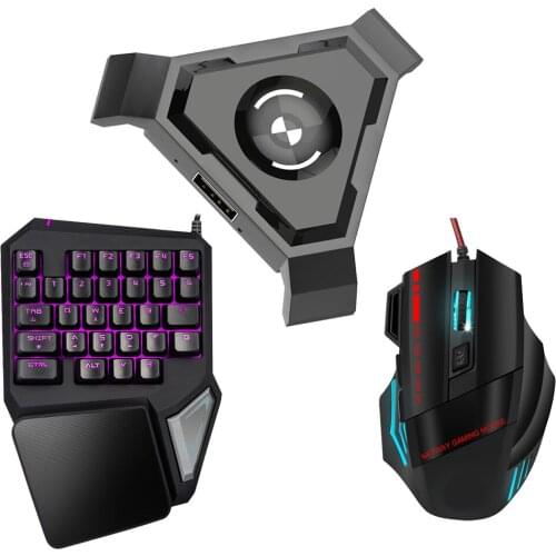 3pcs Gaming Keyboard Mouse Converter Set Mobile Gamepad Controller For Smart Phone Game Tools Gamer