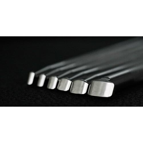 DIY handmade leather vegetable tanned leather stainless steel leather leather carving printing tool smooth knock edge QB2