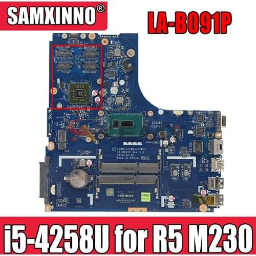 KEFU mainboard for lenovo B50-70 laptop motherboard ZIWE1 ZIWB2 ZIWB3 LA-B091P i5-4258U for R5 M230 ddr3L