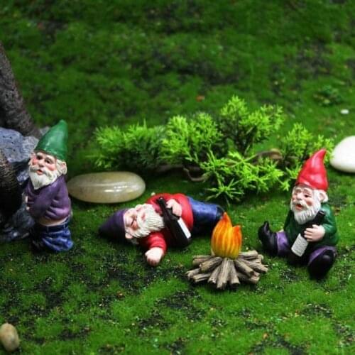 Mini Resin Moss Micro Landscape Decoration Outdoor Fairy Miniature Garden Dwarf Ornaments Handicraft Flower Pot Accessories