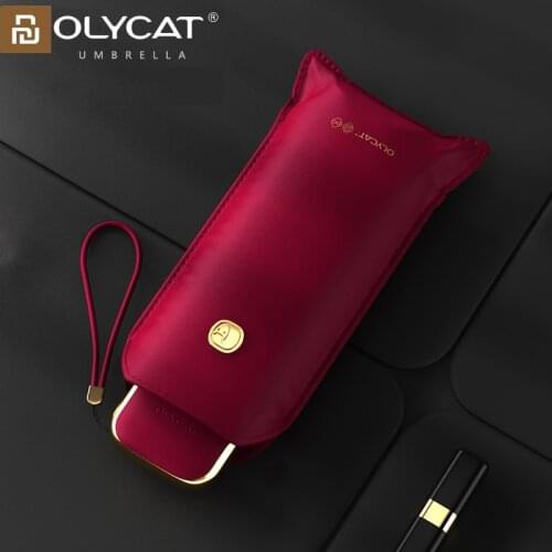 Xiaomi Flat Cute Mini Umbrella Five Folding UV Luxury Umbrella Rain Women Portable Summer Outdoor Pocket Sun Umbrella Girls Gift