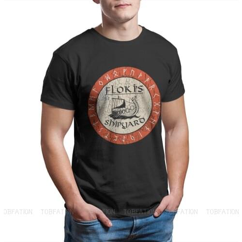 Men Norse Mythology Freyja Freyr Loki Yggdrasil Fashion T-Shirts Flokis Shipyard Kattegat Vikings Pure Cotton Harajuku Tops