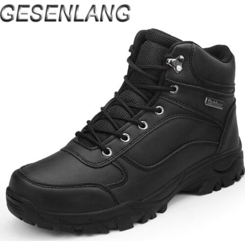 Mens Outdoor Hiking Shoes Quality Leather High Top Male Sneakers Tourism Walking Climbing Mountain Trail Trekking Hunting Boots