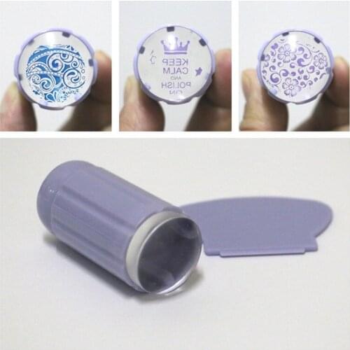 Stamper Scraper Tool Set Nail Art Clear Jelly Manicure Polish Stamp Image Tool Kit