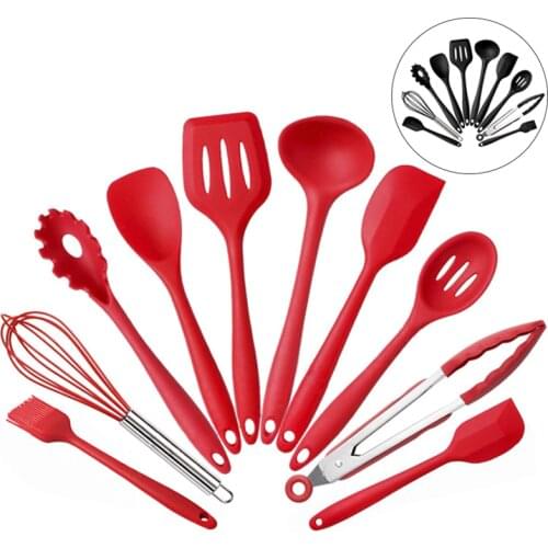 Kitchen Silicone Utensils Set Non-stick Kitchenware Cooking Tool Spoon Spatula Ladle Egg Beaters Tool Cooking Gadget Accessories